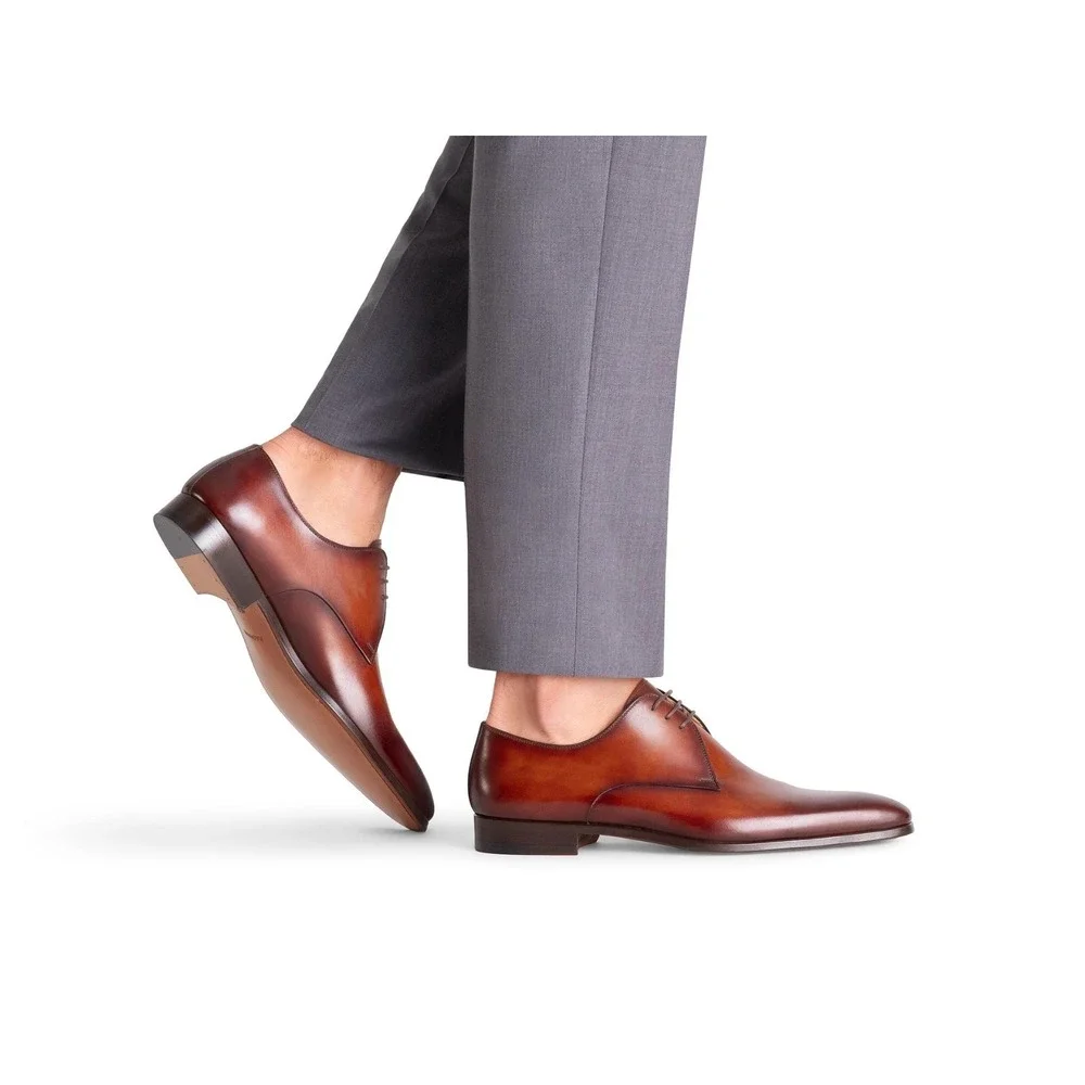 Magnanni Jacoby Leather Plain Toe Derby Shoes Mens 41 US 8 EUC‎ $525 Leather